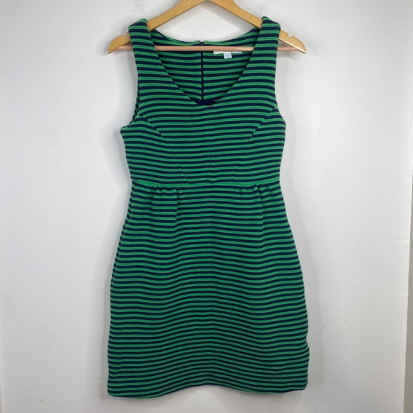 Boden Ottoman Dress 6P Green Ribbed St Pattys Easter Preppy Pockets Striped - Picture 11 of 13